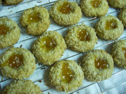 Coconut Jam-Filled Cookies
